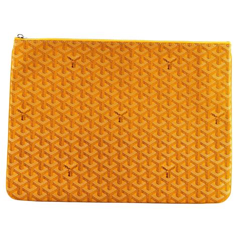 goyard senat pouch green|Goyard Senat Zip Pouch Coated Canvas GM .